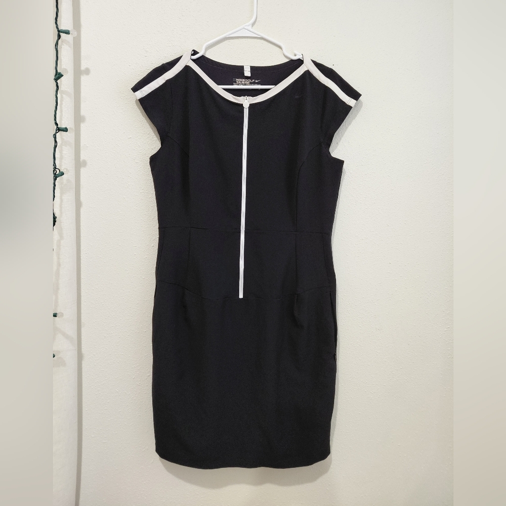 Nike Golf Tour Premium Dri Fit Dress Size 12 Black Pockets Athleisure